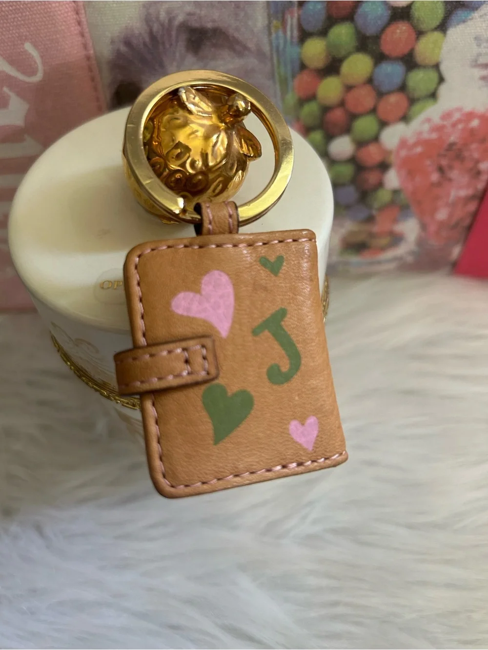 Rare Y2K Vintage Juicy Couture Heart Photo Frame Mini Keychain COUTURE KISSES!!